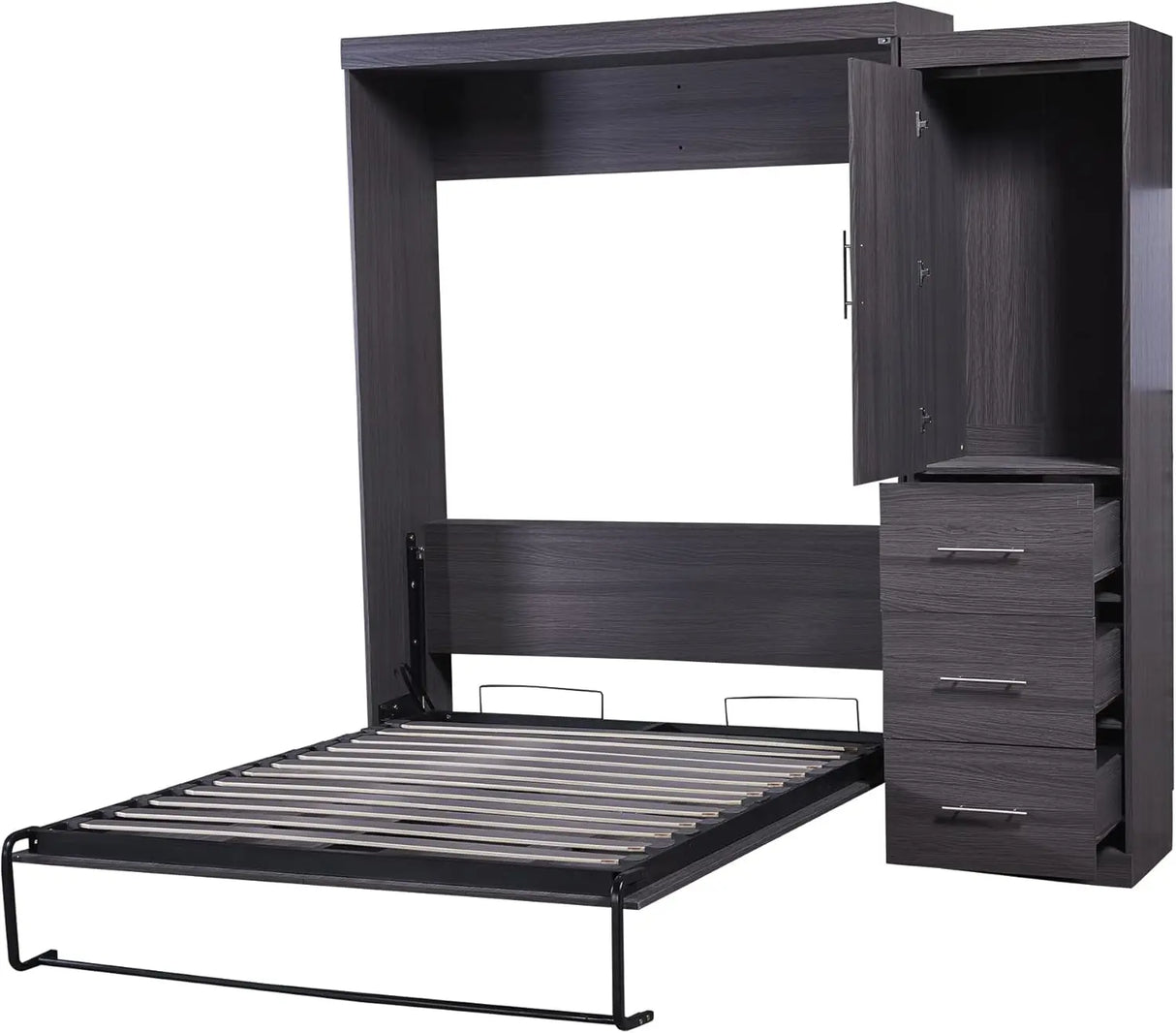 Full Size Murphy Bed Frame with Storage empty