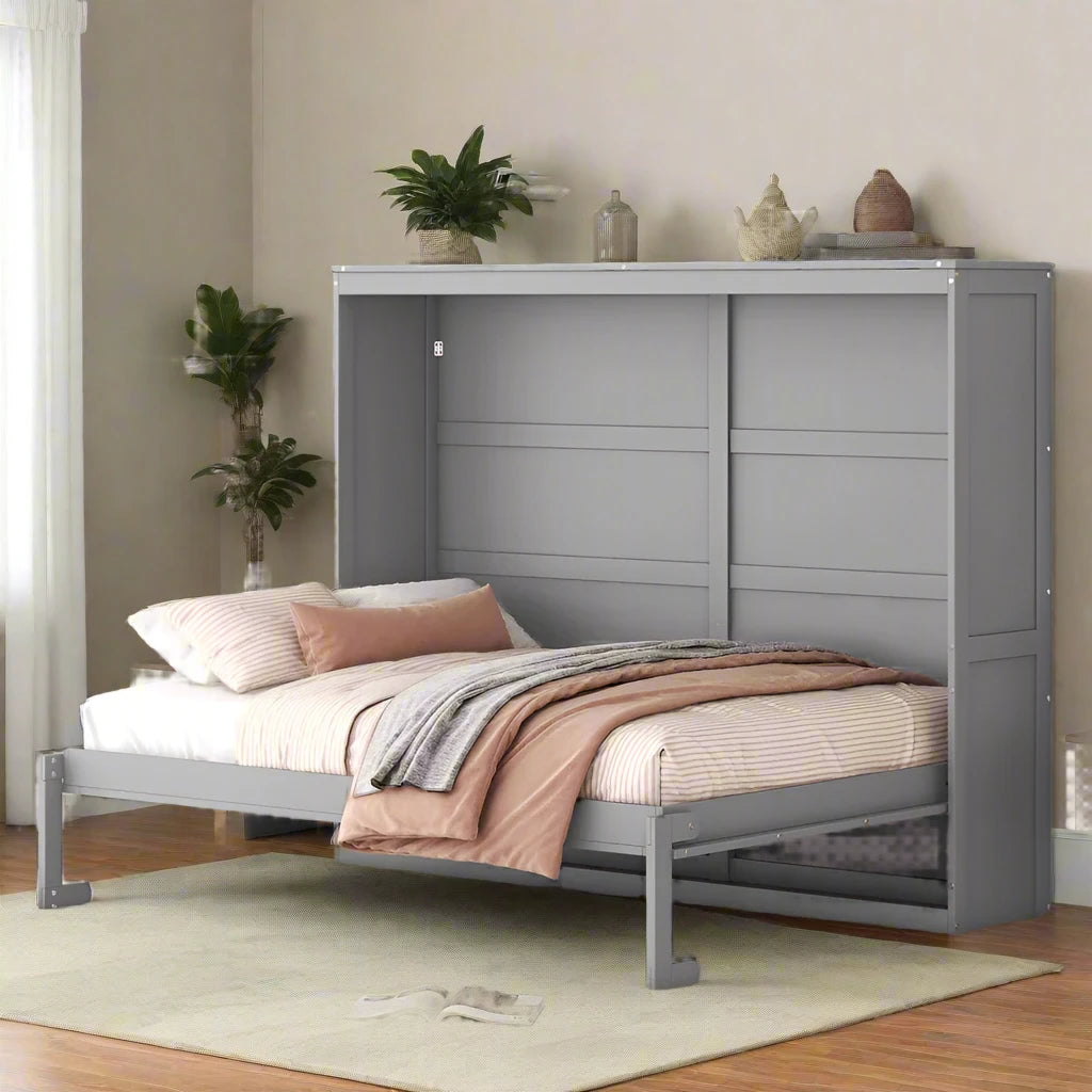 Full Size Murphy Bed That Folds Into a Cabinet - Wall Bed – Dreamy ...