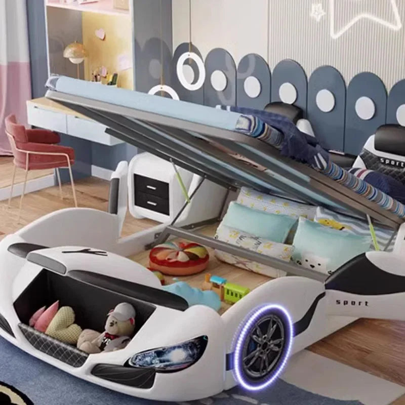Race Car Bed with Storage For Kids with storage under bed