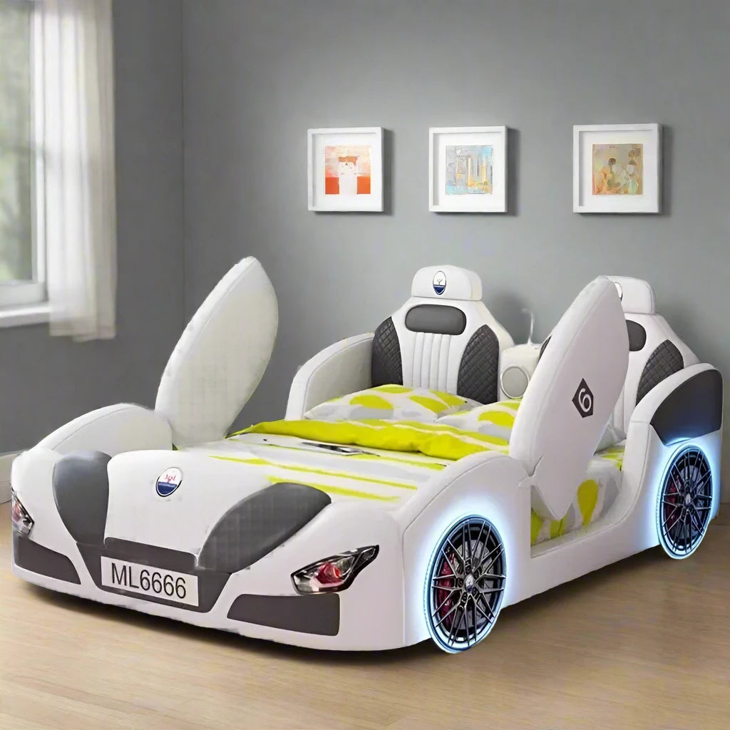 Race Car Bed with Storage For Kids