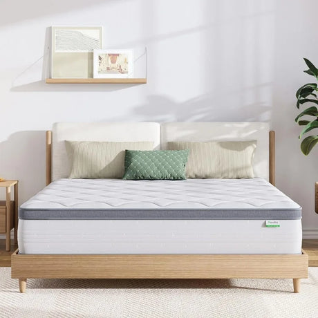 12 Inch Hybrid Mattress with Comfort Foam & Springs in Full Twin Queen & King