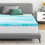 2 Inch Gel Infused Memory Foam Mattress Topper For Full, Twin, Twin Xl, Queen & King