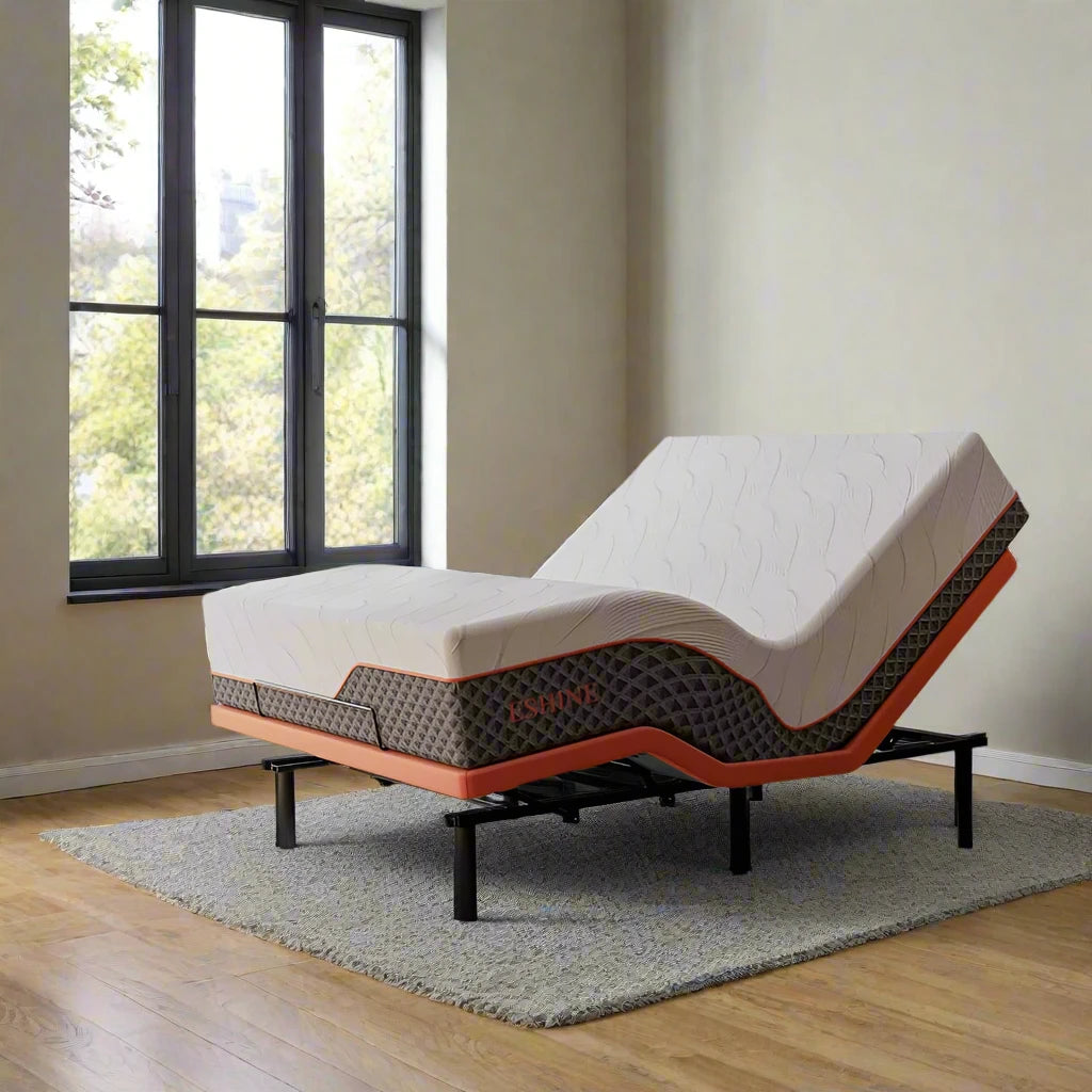 Adjustable Bed Frame for Massage, Zero Gravity, Under Bed Lights, Wireless Remote, Foot & Head Incline