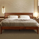 Emery Ca King Wood Bed Frame with Headboard - Solid Wood Platform Bed,