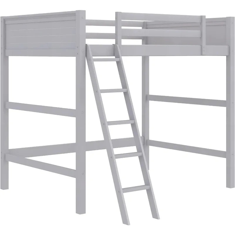 Full Size Loft Bed in Grey