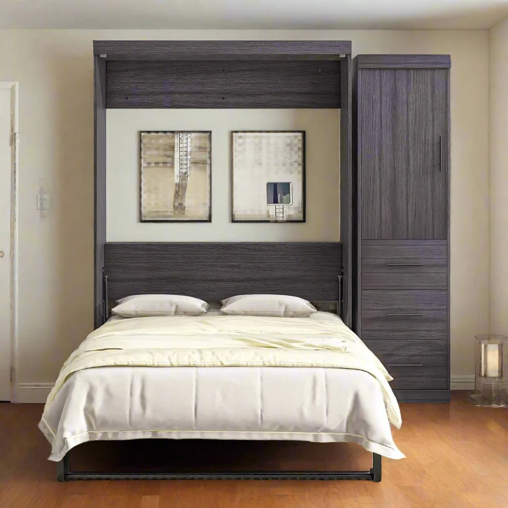 Full Size Murphy Bed Frame with Storage front view