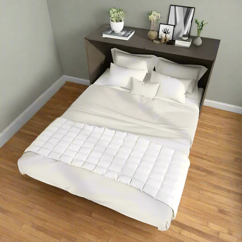 Queen Size Murphy Bed with Charging Station and Storage Drawer right view