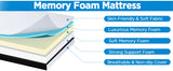 Tri-Folding Memory Foam Mattress with Washable Cover - 6 Inch