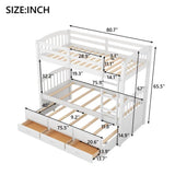 Twin over twin bunk bed with trundle dimensions in inches